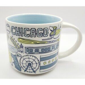 Starbucks Been There Series Chicago Mug 14oz Cup Lake Michigan Themed *Read
